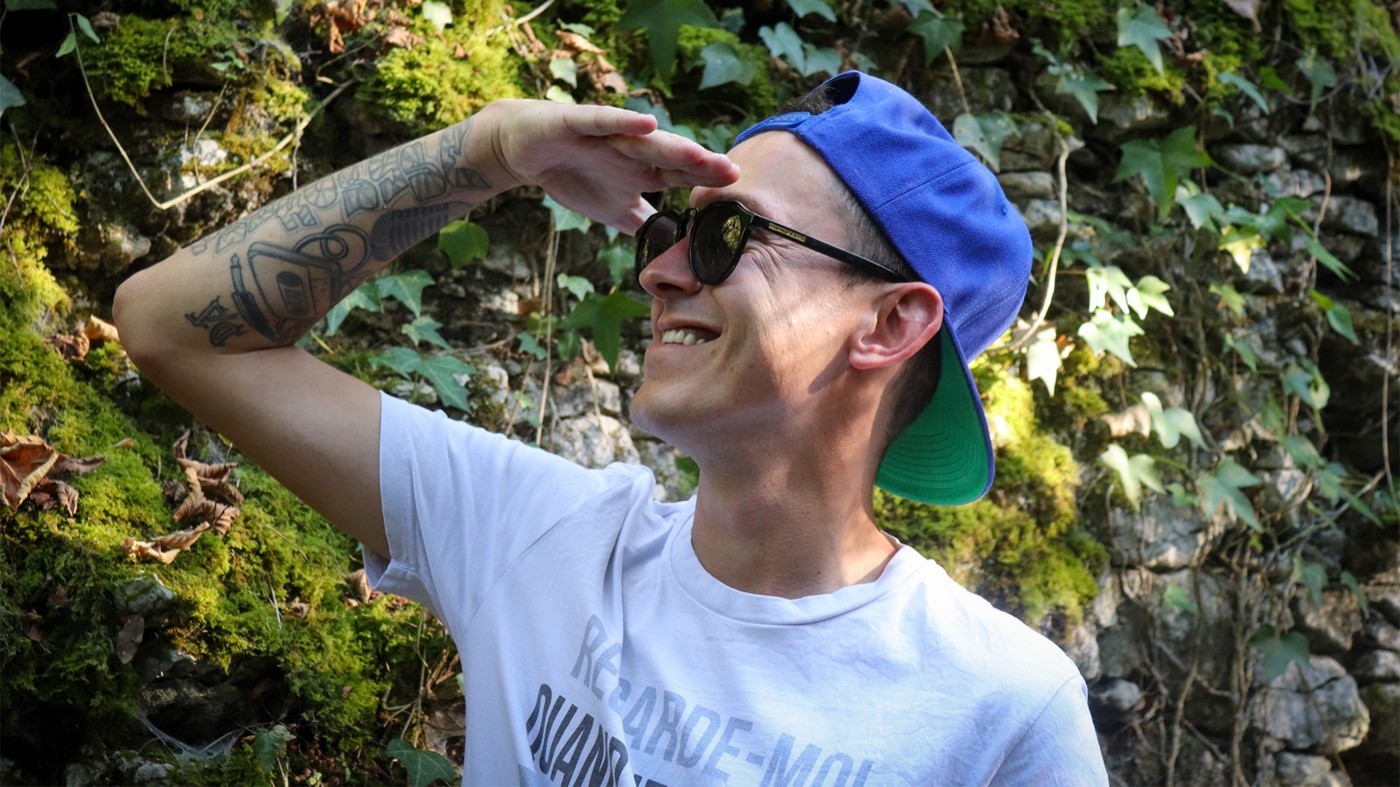 Martin Chasseret, alias Marty Blind DJ, en visuel de présentation du site original